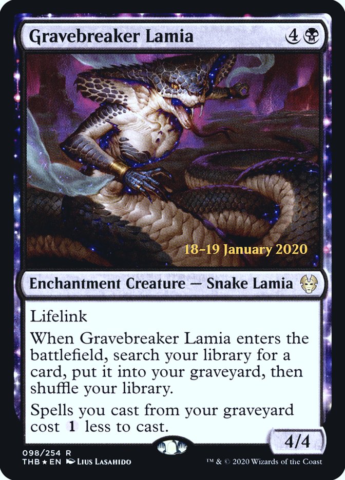 Gravebreaker Lamia [Theros Beyond Death Prerelease Promos] | Empire Gaming NC