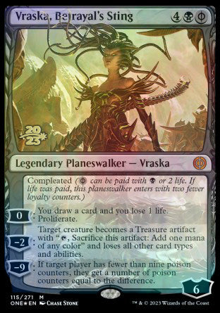 Vraska, Betrayal's Sting [Phyrexia: All Will Be One Prerelease Promos] | Empire Gaming NC