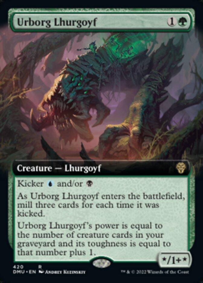 Urborg Lhurgoyf (Extended Art) [Dominaria United] | Empire Gaming NC