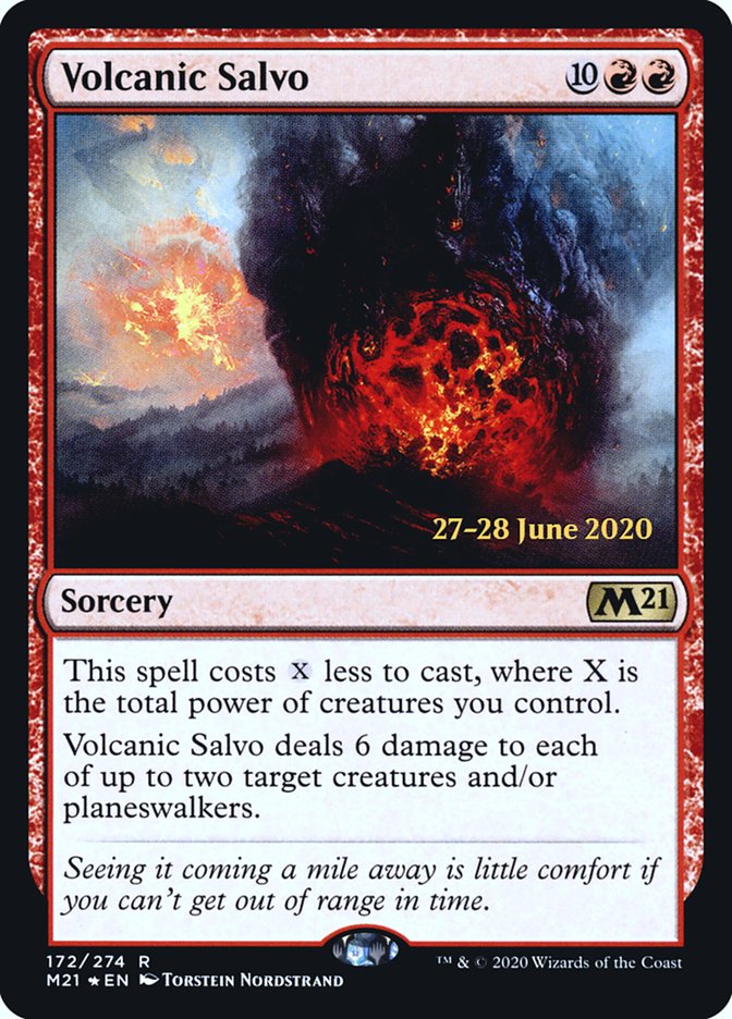 Volcanic Salvo  [Core Set 2021 Prerelease Promos] | Empire Gaming NC