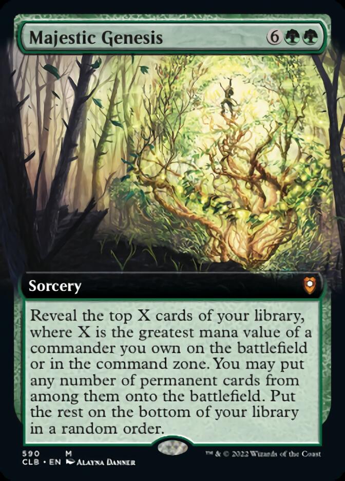 Majestic Genesis (Extended Art) [Commander Legends: Battle for Baldur's Gate] | Empire Gaming NC