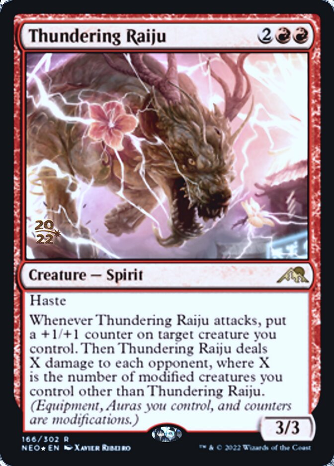 Thundering Raiju [Kamigawa: Neon Dynasty Prerelease Promos] | Empire Gaming NC