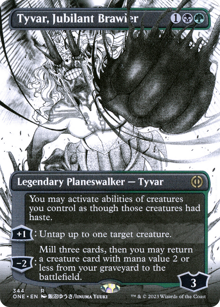 Tyvar, Jubilant Brawler (Borderless Manga) [Phyrexia: All Will Be One] | Empire Gaming NC