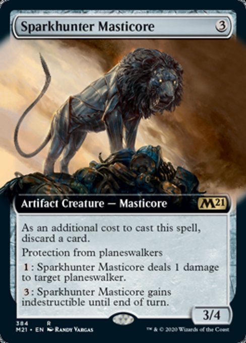 Sparkhunter Masticore (Extended Art) [Core Set 2021] | Empire Gaming NC