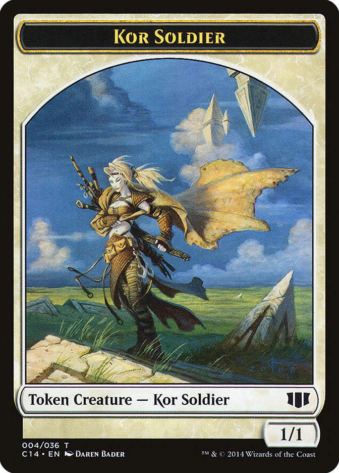 Kor Soldier // Pegasus Double-sided Token [Commander 2014 Tokens] | Empire Gaming NC