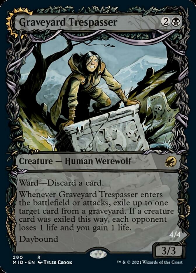 Graveyard Trespasser // Graveyard Glutton (Showcase Equinox) [Innistrad: Midnight Hunt] | Empire Gaming NC