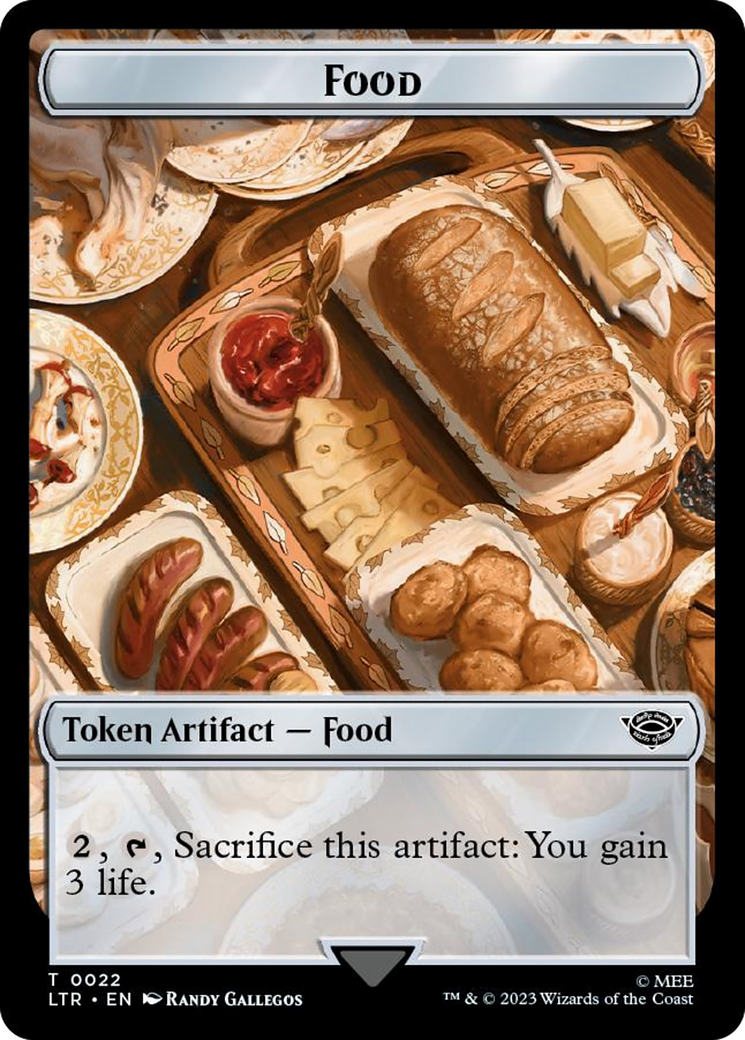 Smaug // Food (0022) Double-Sided Token (Surge Foil) [The Lord of the Rings: Tales of Middle-Earth Tokens] | Empire Gaming NC