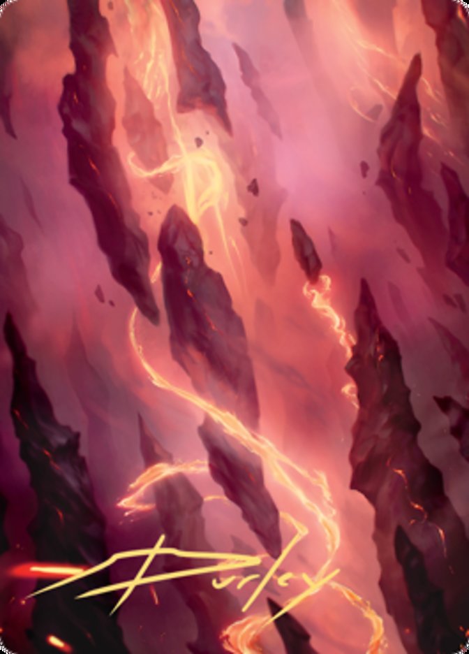 Mountain 1 Art Card (Gold-Stamped Signature) [Zendikar Rising Art Series] | Empire Gaming NC