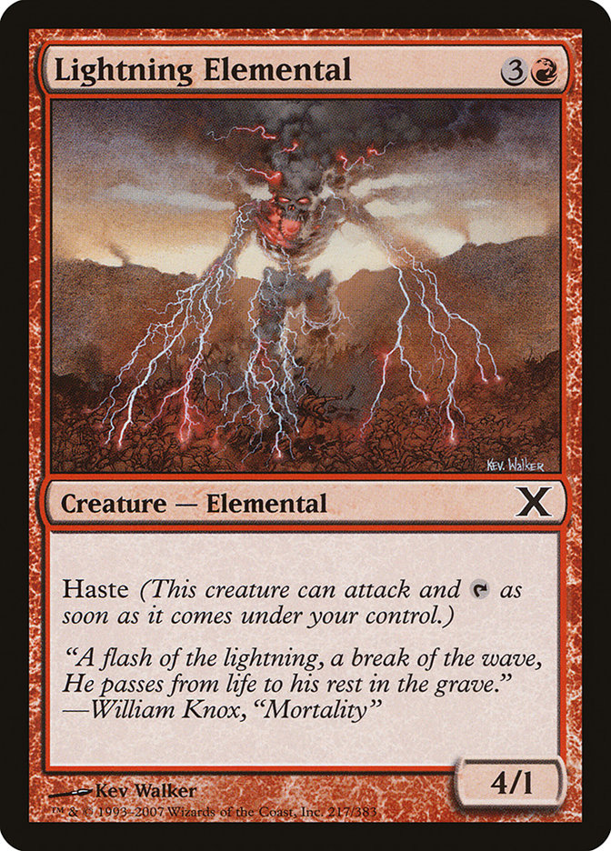 Lightning Elemental [Tenth Edition] | Empire Gaming NC