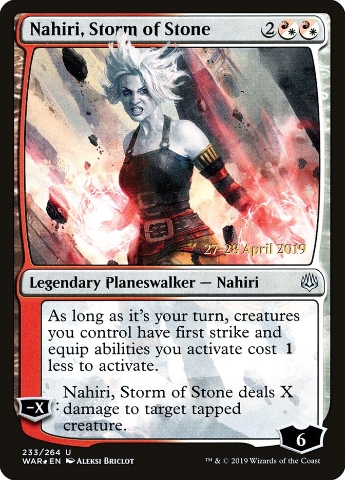 Nahiri, Storm of Stone  [War of the Spark Prerelease Promos] | Empire Gaming NC