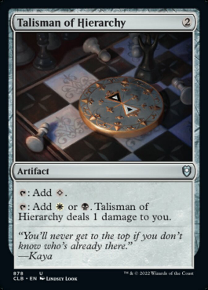 Talisman of Hierarchy [Commander Legends: Battle for Baldur's Gate] | Empire Gaming NC