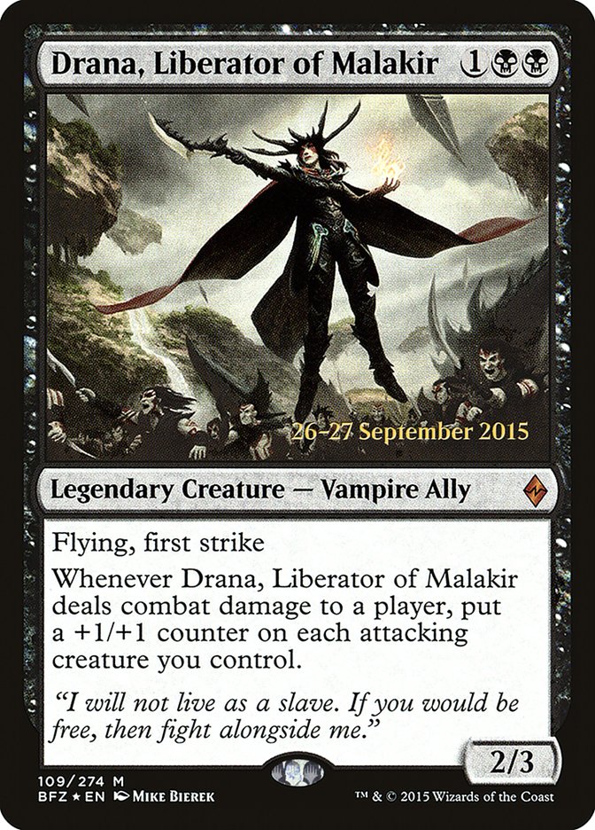 Drana, Liberator of Malakir [Battle for Zendikar Promos] | Empire Gaming NC