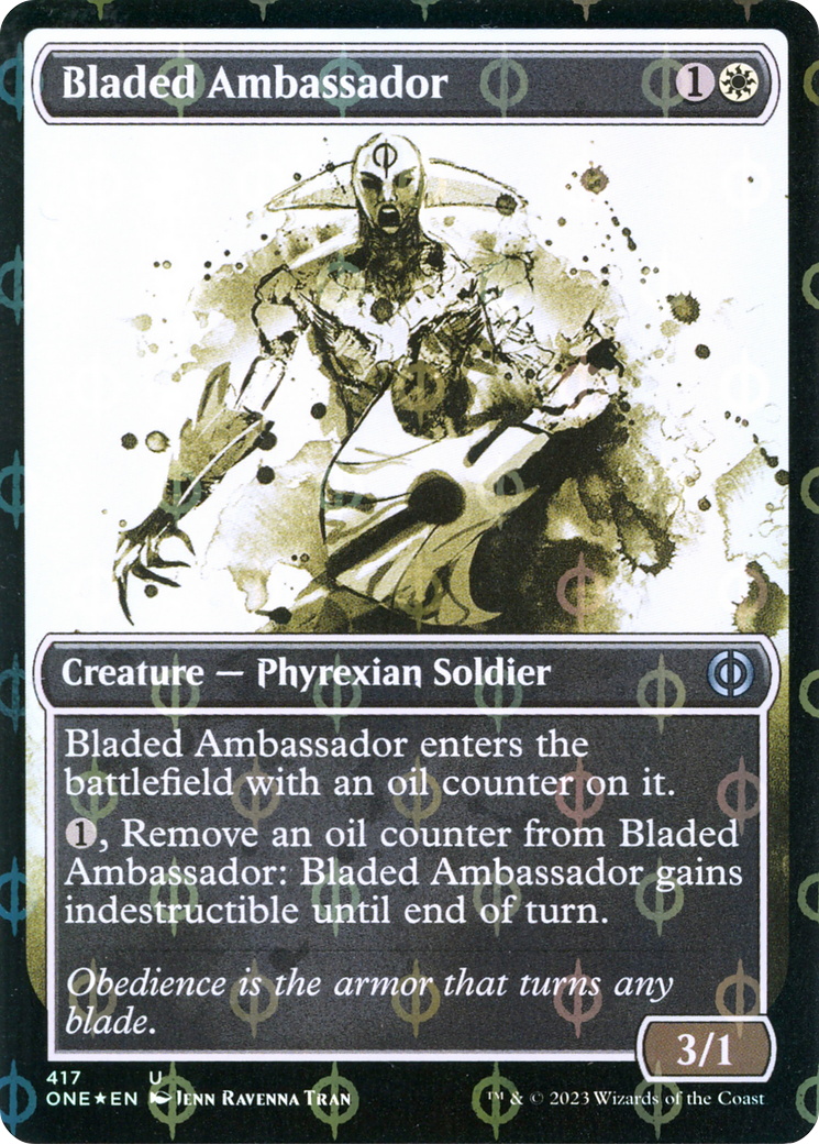 Bladed Ambassador (Showcase Ichor Step-and-Compleat Foil) [Phyrexia: All Will Be One] | Empire Gaming NC