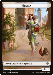 Human // Spirit Double-Sided Token [Phyrexia: All Will Be One Commander Tokens] | Empire Gaming NC