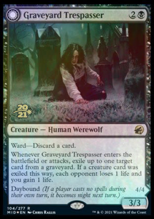 Graveyard Trespasser // Graveyard Glutton [Innistrad: Midnight Hunt Prerelease Promos] | Empire Gaming NC