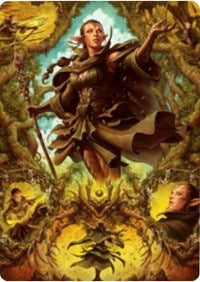 Nissa of Shadowed Boughs 2 Art Card [Zendikar Rising Art Series] | Empire Gaming NC