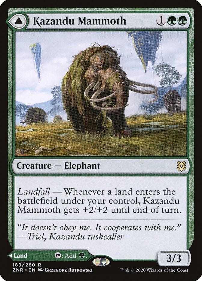 Kazandu Mammoth // Kazandu Valley [Zendikar Rising] | Empire Gaming NC