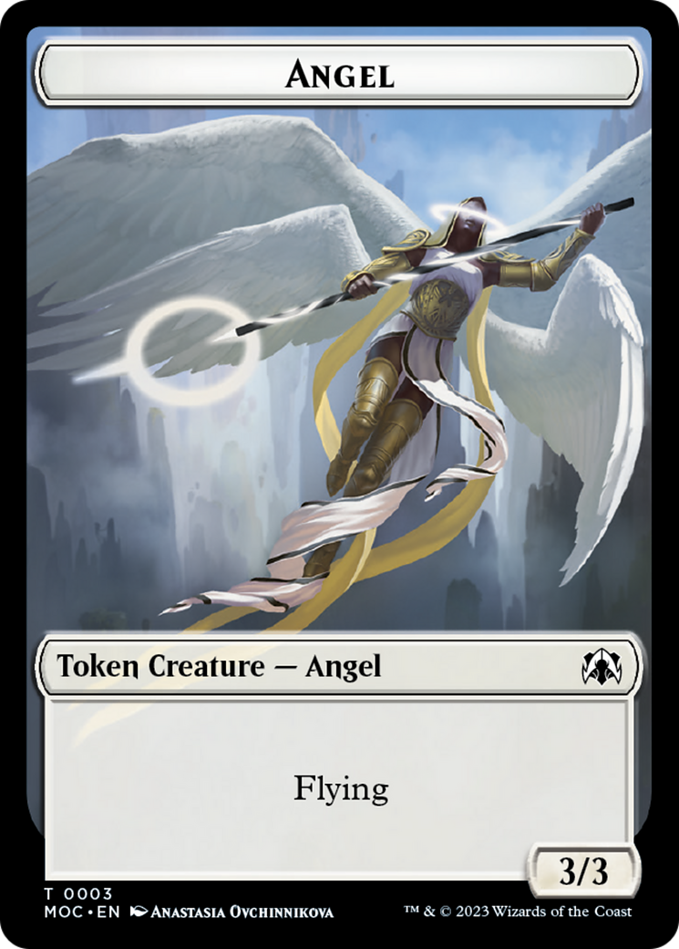 Angel (3) // Demon Double-Sided Token [March of the Machine Commander Tokens] | Empire Gaming NC