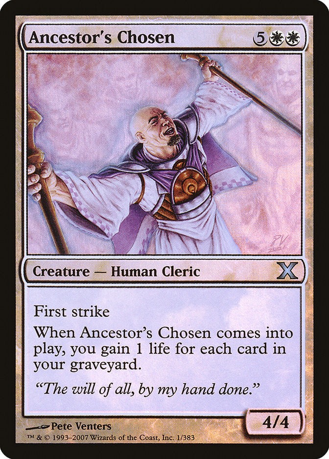 Ancestor's Chosen (Premium Foil) [Tenth Edition] | Empire Gaming NC