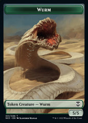 Elf Warrior // Wurm Double-sided Token [Streets of New Capenna Commander Tokens] | Empire Gaming NC