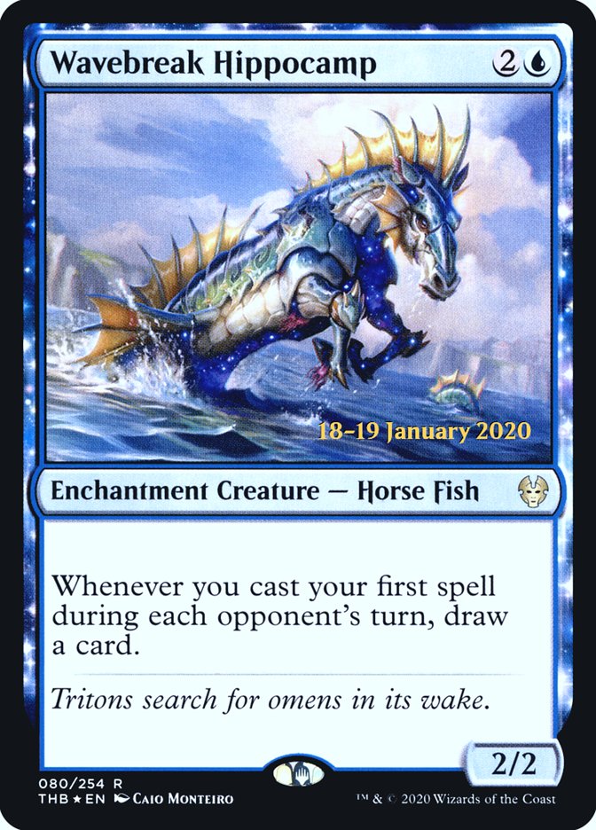 Wavebreak Hippocamp [Theros Beyond Death Prerelease Promos] | Empire Gaming NC