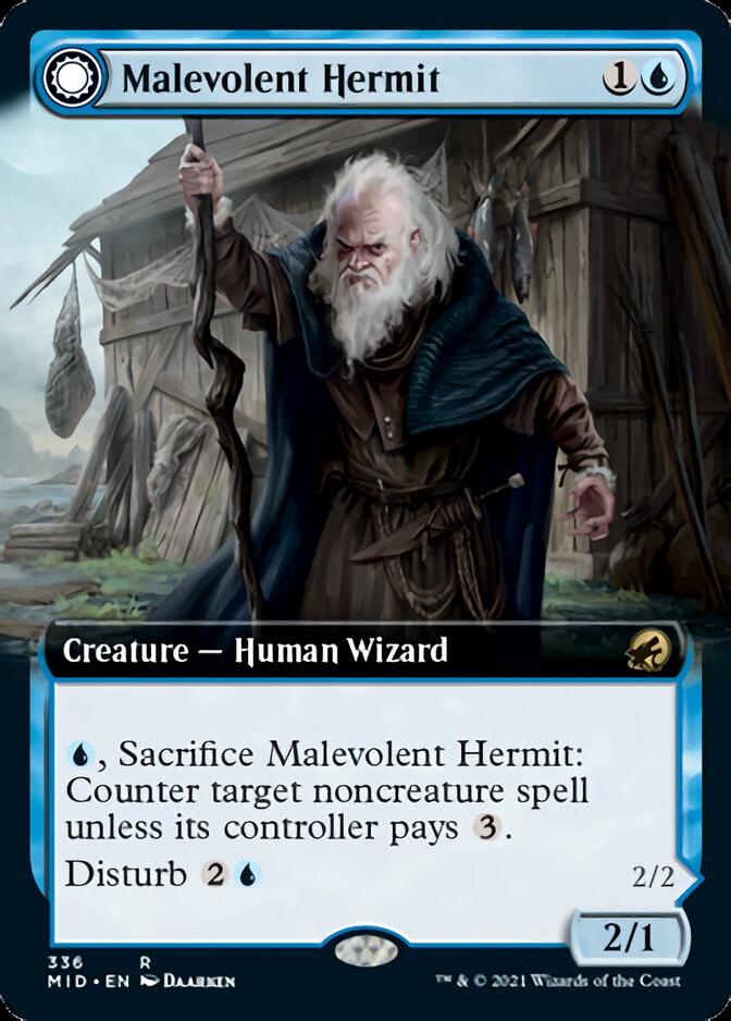 Malevolent Hermit // Benevolent Geist (Extended) [Innistrad: Midnight Hunt] | Empire Gaming NC