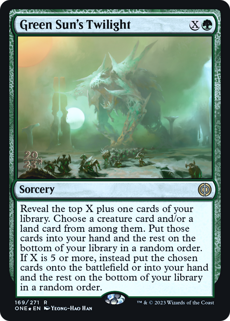 Green Sun's Twilight [Phyrexia: All Will Be One Prerelease Promos] | Empire Gaming NC