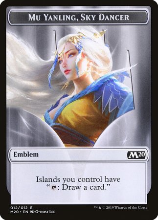 Emblem - Mu Yanling, Sky Dancer [Core Set 2020 Tokens] | Empire Gaming NC