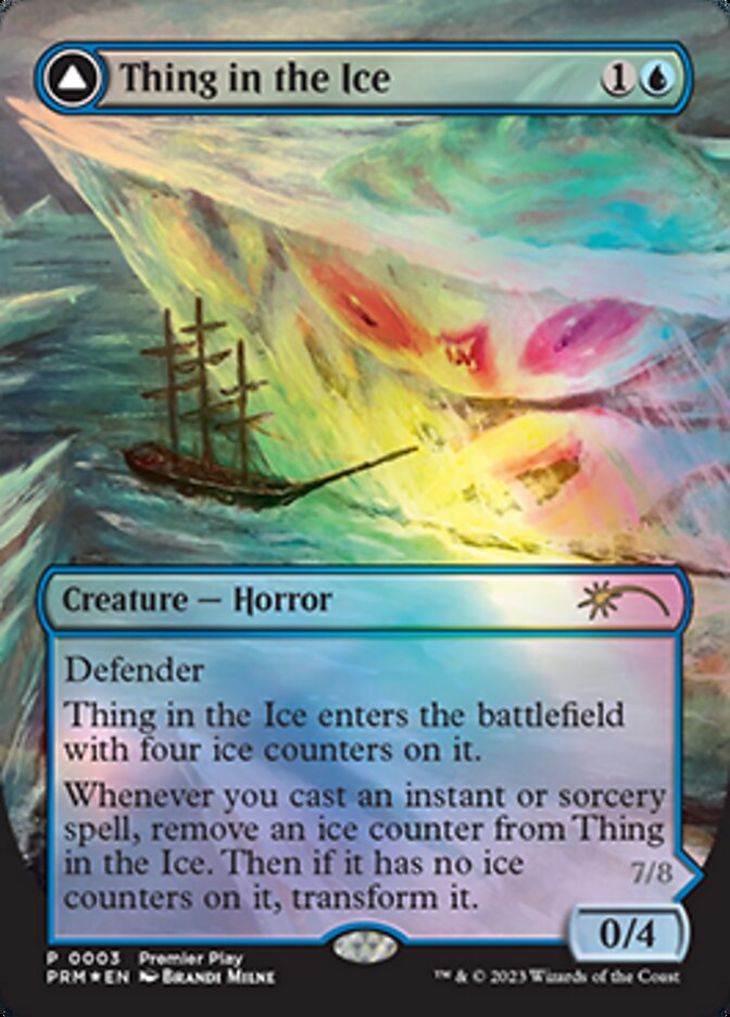 Thing in the Ice // Awoken Horror (Borderless Alternate Art) [Regional Championship Qualifiers 2023] | Empire Gaming NC