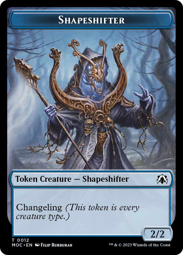 Blood // Shapeshifter Double-Sided Token [March of the Machine Commander Tokens] | Empire Gaming NC