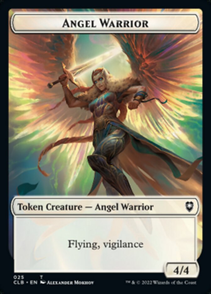 Kor Warrior // Angel Warrior Double-sided Token [Commander Legends: Battle for Baldur's Gate Tokens] | Empire Gaming NC