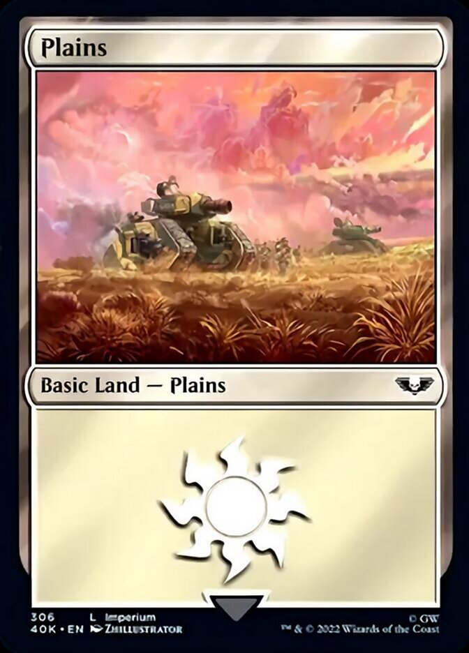 Plains (306) (Surge Foil) [Universes Beyond: Warhammer 40,000] | Empire Gaming NC