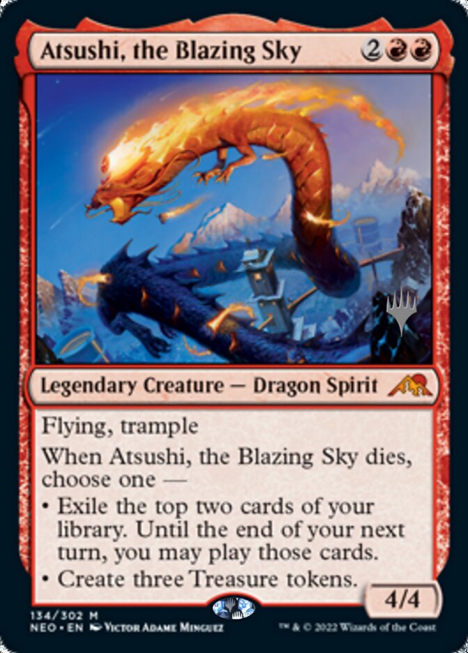 Atsushi, the Blazing Sky (Promo Pack) [Kamigawa: Neon Dynasty Promos] | Empire Gaming NC