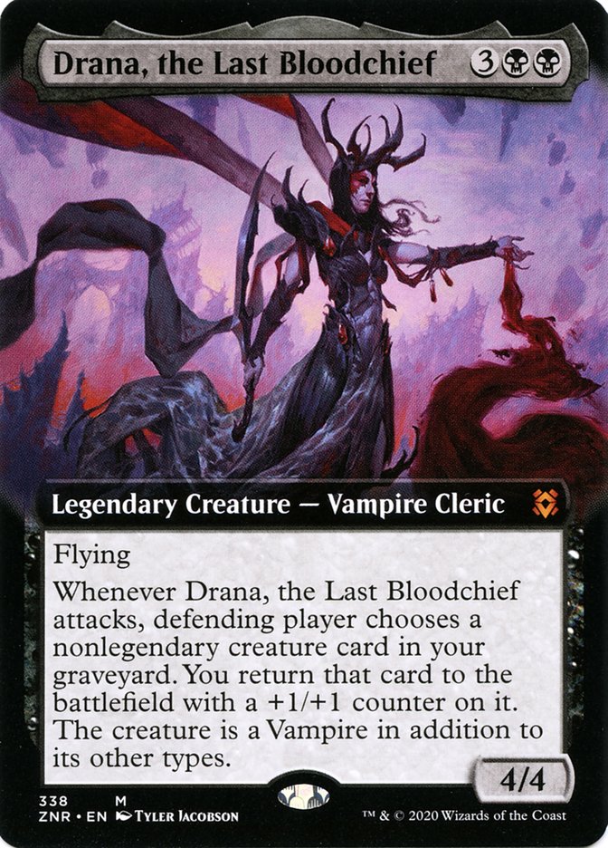 Drana, the Last Bloodchief (Extended Art) [Zendikar Rising] | Empire Gaming NC