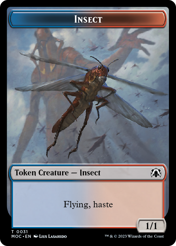 Soldier // Insect Double-Sided Token [March of the Machine Commander Tokens] | Empire Gaming NC