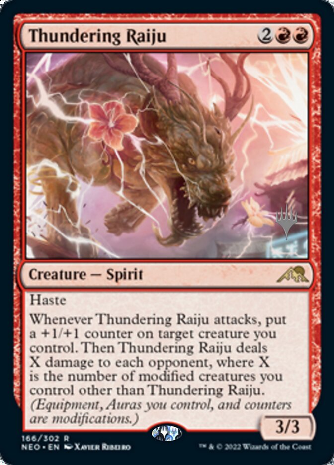 Thundering Raiju (Promo Pack) [Kamigawa: Neon Dynasty Promos] | Empire Gaming NC