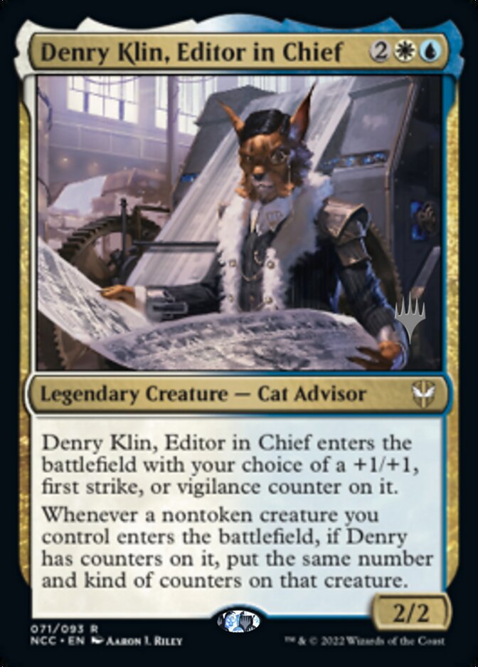 Denry Klin, Editor in Chief (Promo Pack) [Streets of New Capenna Commander Promos] | Empire Gaming NC