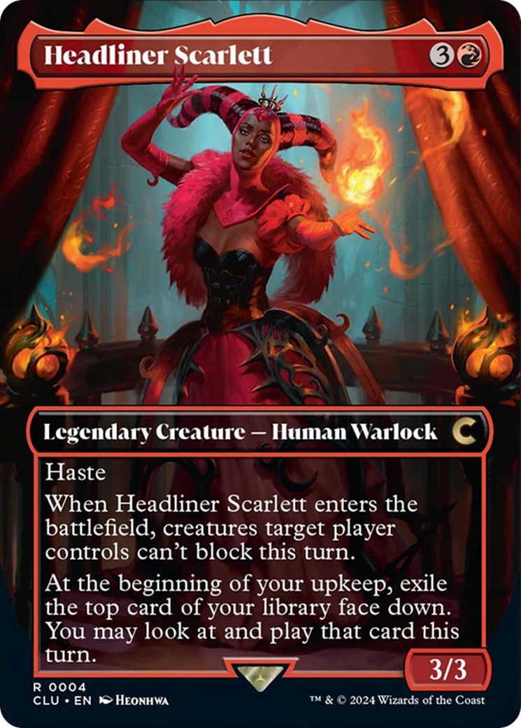 Headliner Scarlett (Borderless) [Ravnica: Clue Edition] | Empire Gaming NC