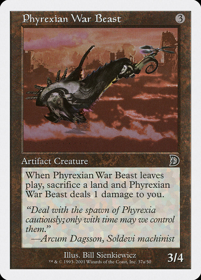 Phyrexian War Beast (Signature on Left) [Deckmasters] | Empire Gaming NC