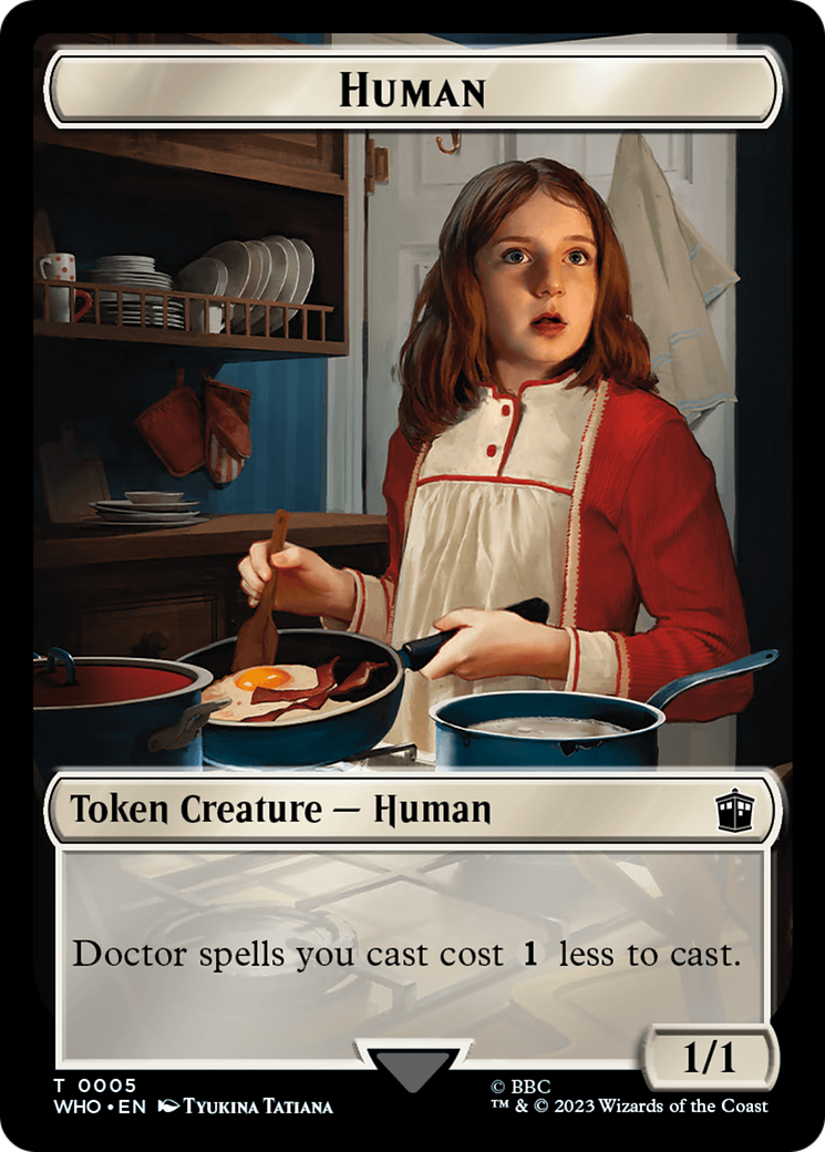 Human (0005) // Alien Insect Double-Sided Token [Doctor Who Tokens] | Empire Gaming NC