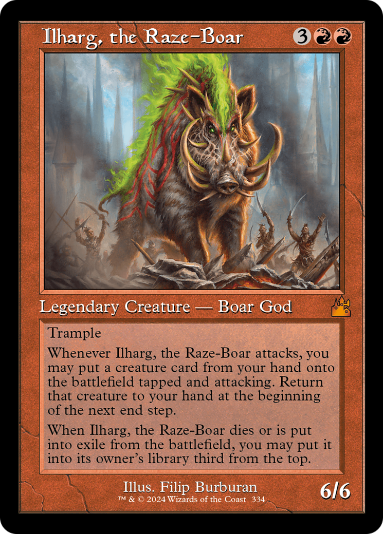 Ilharg, the Raze-Boar (Retro Frame) [Ravnica Remastered] | Empire Gaming NC