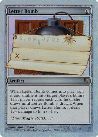 Letter Bomb (Alternate Foil) [Unhinged] | Empire Gaming NC