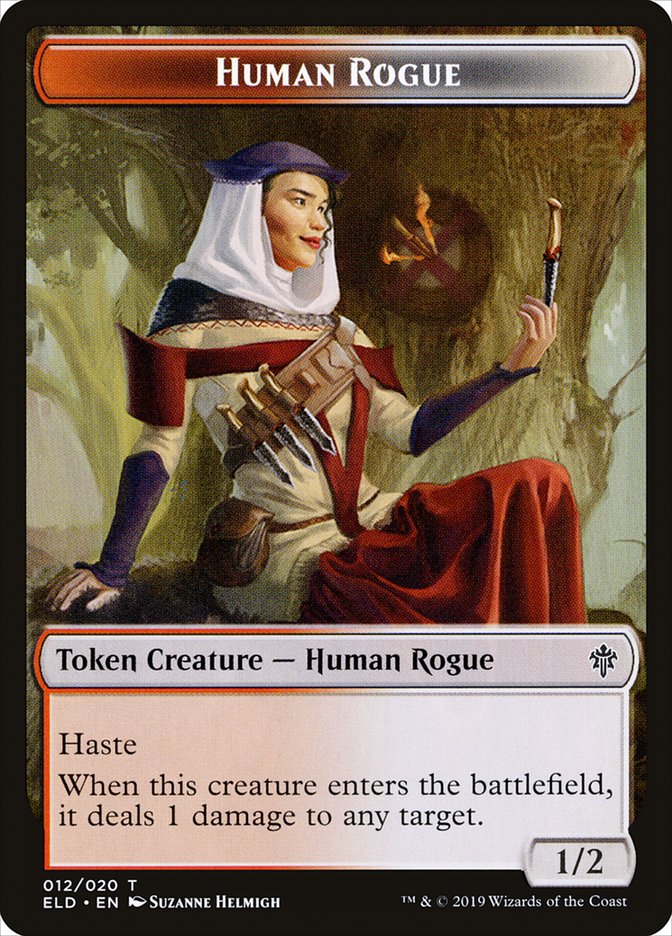 Human Rogue [Throne of Eldraine Tokens] | Empire Gaming NC