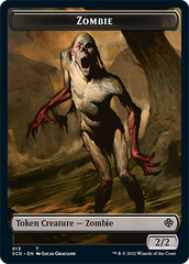 Zombie // Zombie Knight Double-Sided Token [Starter Commander Decks] | Empire Gaming NC