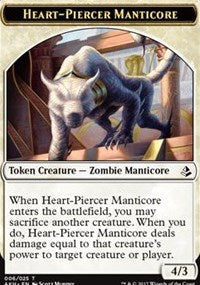 Heart-Piercer Manticore // Warrior Token [Amonkhet Tokens] | Empire Gaming NC