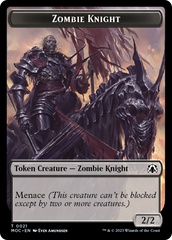 Zombie Knight // Human (6) Double-Sided Token [March of the Machine Commander Tokens] | Empire Gaming NC