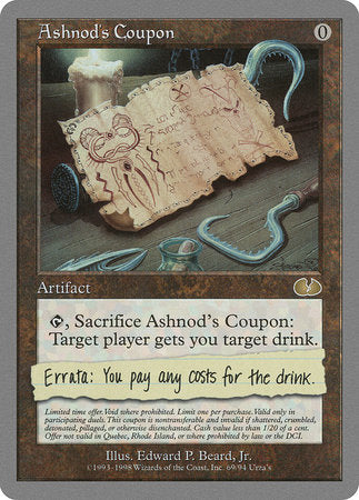 Ashnod's Coupon [Unglued] | Empire Gaming NC