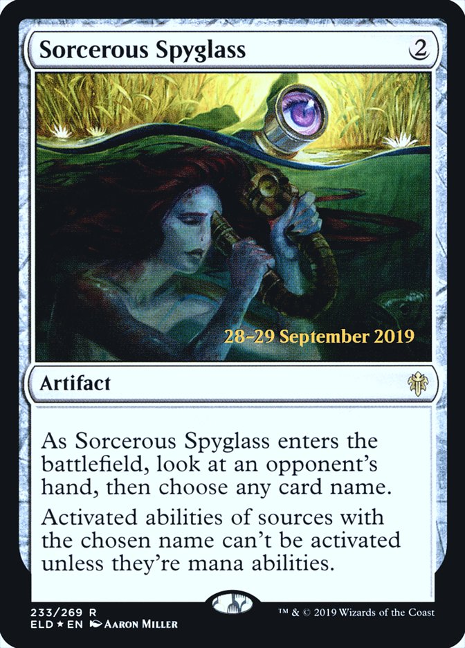 Sorcerous Spyglass  [Throne of Eldraine Prerelease Promos] | Empire Gaming NC