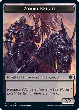 Zombie // Zombie Knight Double-Sided Token [Starter Commander Decks] | Empire Gaming NC