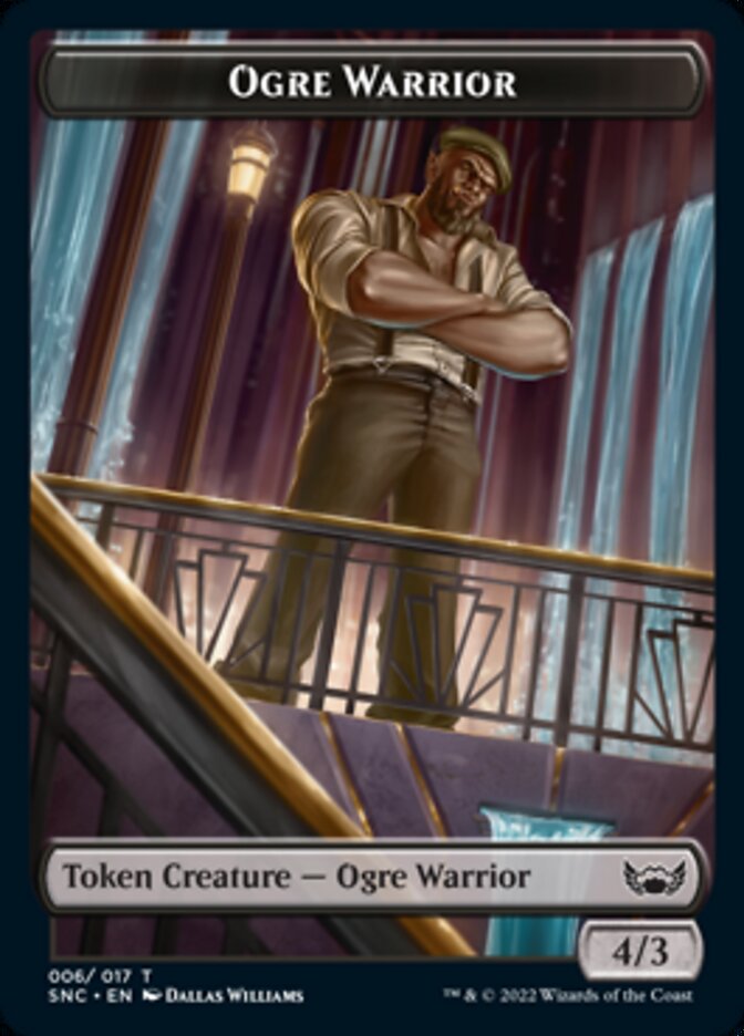 Ogre Warrior // Rhino Warrior Double-sided Token [Streets of New Capenna Tokens] | Empire Gaming NC